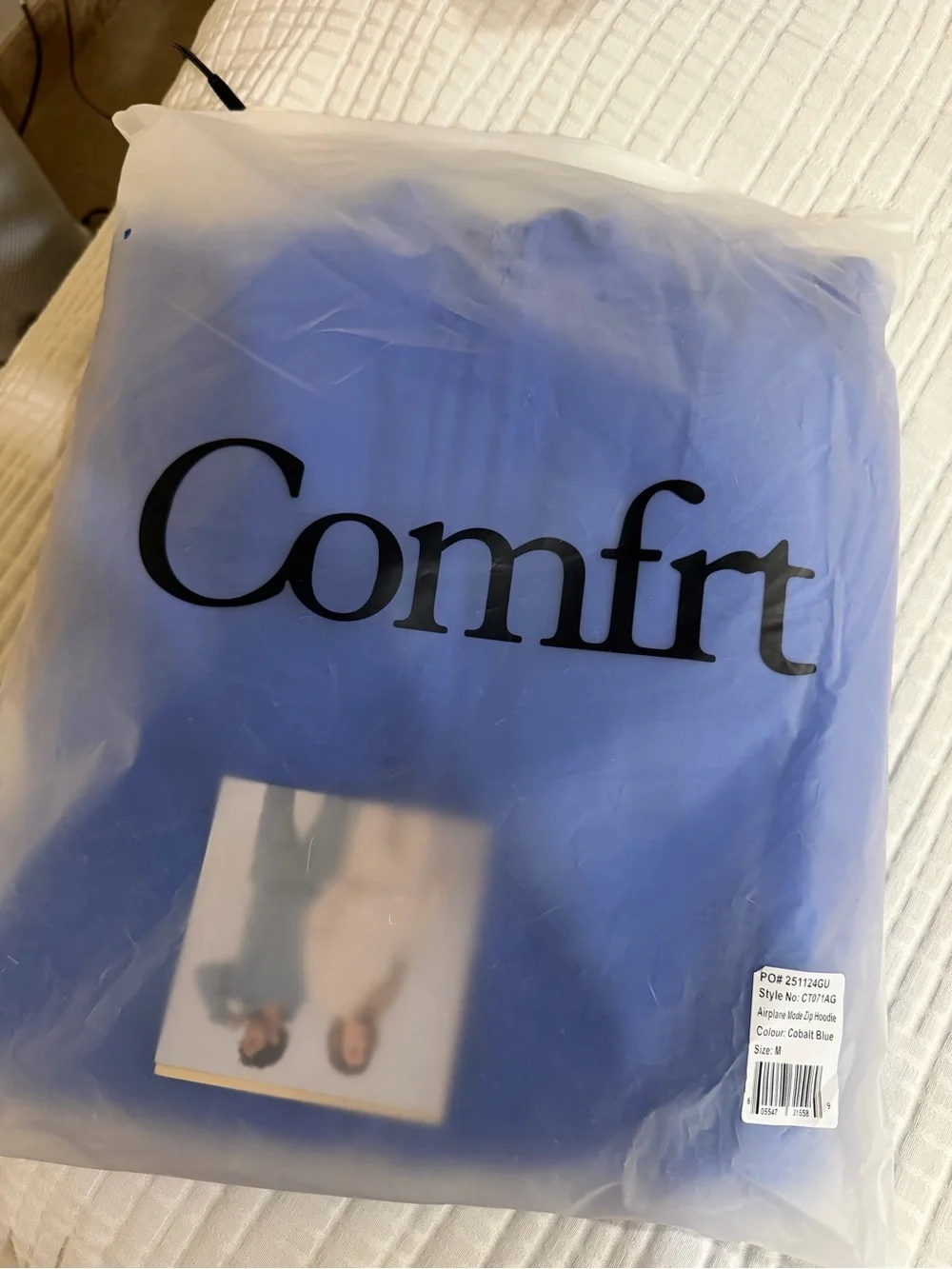 Comfrt Cozy Zip-Up Hoodie Jacket - Cobalt Blue
